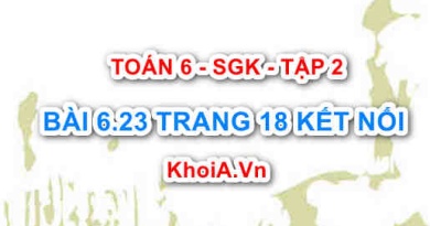 Bài 6.23 trang 18 Toán 6 Tập 2 Kết nối tri thức